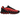 Nike Air Max Dn8 Black Bright Crimson baskets vue angulaire avec tige en mesh noir, accents rouge vif et unité de semelle Dynamic Air bien visible.