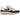 Nike Air Max 1 Athletic Department Deep Royal Blue baskets vue latérale avec empeigne blanche, détails en cuir bleu et unité Air visible