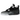 Air Jordan 4 Retro Fear baskets en vue latérale avec empeigne en daim noir, semelle intermédiaire grise et unité Air au talon.