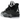 Baskets Air Jordan 4 Retro Fear vue latérale avec empeigne en daim gris, détails noirs, unité Air visible et semelle intermédiaire tachetée