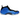 Nike Air Foamposite One International Blue baskets en vue sous angle avec empeigne bleue en Foamposite, details noirs et semelle transparente