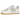 Nike Air Force 1 Low '07 White Sail Light Silver Gum baskets vue latérale avec empeigne en cuir blanc, Swoosh argenté et semelle en gomme