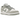 Nike Dunk Low SE White Light Pumice baskets vue latérale présentant une empeigne en cuir blanc, des accents gris et le swoosh Nike emblématique