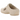 Nike Clogposite Light Orewood Brown baskets en vue sous angle avec empeigne en textile beige et design slip-on futuriste