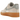 Nike Air Force 1 Low 07 LV8 Phantom Light Smoke Gum baskets vue latérale avec empeigne beige, Swoosh gris et semelle extérieure en gomme.