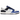 Nike Dunk Low Game Royal Navy baskets en vue latérale avec empeigne en cuir blanc, swoosh bleu et semelle bleue pour un look classique