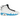 Baskets Air Jordan 9 Retro Powder Blue vue de profil avec une empeigne en cuir blanc, des détails bleus et une semelle en gomme blanche