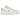 Air Jordan 1 Low SE Glitter Swoosh baskets en vue latérale avec une base en cuir blanc, un swoosh à paillettes et logo Air Jordan sur le talon.