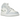 Air Jordan 1 Mid SE Glitter Swoosh baskets en vue latérale avec un Swoosh bleu pailleté, une tige en cuir blanc et empiècements bleus