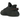 Adidas Yeezy Boost 350 V2 Static Black (Reflective) baskets en vue angulaire avec tige en Primeknit réfléchissant noir et bande latérale semi-transparente.