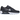 Nike Air Max 90 Reflective Swoosh Anthracite Industrial Blue baskets en vue angulaire avec empeigne foncée et logo swoosh réfléchissant visible