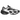Nike Air Max Muse Black Metallic Silver baskets vue latérale avec empeigne noire, détails argentés métallisés et une semelle Air Max visible