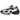 Nike Air Max Muse Black Metallic Silver baskets vue latérale avec tige noire, détails argentés métallisés, lacets et unité Air visible dans la semelle
