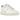 Nike Air Force 1 '07 LX CN Sail Gold Mini Swooshes baskets en vue latérale avec une empeigne blanc cassé et de petits détails dorés à l'avant