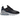 Nike Air Max 270 Black Thunder Blue Dark Pony baskets vue latérale avec empeigne noire, détails bleu orage et unité Air imposante au talon.