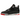 Air Jordan 4 Retro Bred Reimagined baskets en vue angulaire classique avec empeigne en cuir noir, détails rouges et unité Air visible au talon.