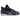 Air Jordan 4 Retro Lakers baskets vue latérale avec empeigne en cuir violet, détails jaunes sur les œillets et semelle intermédiaire blanche avec unité Air