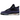 Air Jordan 4 Retro Lakers baskets vue latérale avec empeigne violette, détails noirs, unité Air visible au talon et semelle intermédiaire blanche