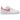 Nike Air Force 1 White Magic Ember baskets sous un angle classique. Empeigne en cuir blanc avec logo swoosh orange et semelle intermédiaire Air blanche.