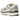Nike P-6000 Coconut Milk Metallic Silver baskets, vue inclinée avec tige en mesh crème, détails argentés métalliques et semelle blanche