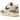 Nike Air Max 1 87 Sesame Leopard baskets vue latérale avec cuir beige, garde-boue à motif léopard et unité Air visible dans la semelle.