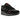 Nike Air Max 1 Bred baskets profil latéral avec empeigne en cuir noir, Swoosh rouge et unité Air visible dans la semelle blanche