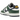 Nike Dunk Low Fir Midnight Navy baskets vue latérale avec empeigne vert sapin, détails bleu marine et semelle en caoutchouc blanc.
