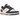 Nike Dunk Low Retro From Nike To You Midnight Navy baskets vue latérale avec empeigne blanche, empiècements en cuir bleu marine et semelle blanche