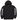 Supreme Collegiate Sleeve Hooded Sweatshirt Black baskets vue détaillée d'un sweat à capuche noir avec logo graphique sur la manche et cordons