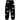 Corteiz x Denim Tears Island Wreath Sweatpant Black baskets vue de face avec imprimé floral et détails logo sur le tissu noir