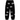 Corteiz x Denim Tears Island Wreath Sweatpant Black baskets vue de face avec imprimé graphique détaillé, taille élastique et tissu noir