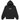 Supreme Box Logo Hooded Sweatshirt (FW25) Black baskets en vue frontale, mettant en avant l'emblématique logo box noir brodé sur la poitrine.