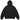 Supreme Piping Zip Up Hooded Sweatshirt Black vue de face avec détail de passepoil blanc, fermeture éclair intégrale et capuche classique
