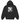 Supreme ANTIHERO Hooded Sweatshirt FW25 Black baskets vue de face avec logo graphique sur la poitrine, capuche et poignets côtelés en coton noir