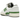 Adidas Forum 84 Low Crew Green baskets vue latérale avec tige en cuir blanc, détails verts et semelle en gomme classique