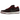 Nike SB Dunk Low Riot Skateshop baskets vue sous angle avec empeigne marron texturée, swoosh foncé détaillé et semelle blanche