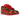 Nike SB Dunk Low The Wizard of Oz Poppy Field baskets vue en angle avec motifs floraux rouges vifs, tige rouge texturée et semelle blanche