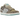 Nike SB Dunk Low Big Money Savings baskets vue latérale avec empeigne beige texturée, swoosh vert et détails de lacets en corde