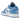 Air Jordan 1 Low SE Legend Blue Patent baskets vue angulaire avec cuir verni bleu clair brillant sur une base blanche et semelle intermédiaire blanche