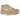 Nike P-6000 Hemp baskets en vue latérale angulaire avec empeigne en mesh beige, détails superposés, lacets blancs et semelle en caoutchouc