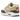 Nike Air Max 1 Valentines Day baskets vue angulaire avec des empiècements en daim bordeaux, un Swoosh rouge et une semelle blanche avec unité Air