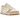 Nike Dunk Low Next Nature Soft Yellow Alabaster baskets vue latérale avec superpositions jaune pastel, base en cuir blanc et semelle