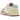 Nike Dunk Low Next Nature Soft Yellow Alabaster baskets en vue latérale avec empeigne en cuir blanc et jaune pastel et semelle en caoutchouc.