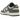 Nike Dunk Low Next Nature Iron Grey Lightning baskets vue latérale présentant des tons gris, des détails verts et des lacets blancs sur la semelle