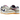 Nike SB Dunk Low Rayssa Leal baskets vue latérale avec des empiècements gris texturés, des détails violets, des lacets blancs et une semelle gomme