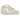 Nike SB Dunk Low City of Love Light Bone baskets vue inclinée avec daim crème, panneaux texturés et lacets ton sur ton élégants.