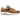 Nike Air Max 1 British Tan Light Bone baskets en vue latérale avec empiècements en cuir marron, mesh beige et semelle Air blanche