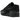 Nike Air Max 1 Essential Triple Black baskets vue latérale angulaire avec empeigne entièrement noire en nubuck et textile et sa semelle Air iconique.