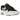 Nike Air Max 1 Off Noir Vast Grey baskets en vue latérale, mettant en valeur le cuir noir, les détails gris et l'unité Air visible sur la semelle.