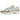 Nike Air Max 1 Light Bone Psychic Blue baskets en vue inclinée, présentant l'empeigne en mesh clair, les détails en daim et le swoosh bleu sur le côté.